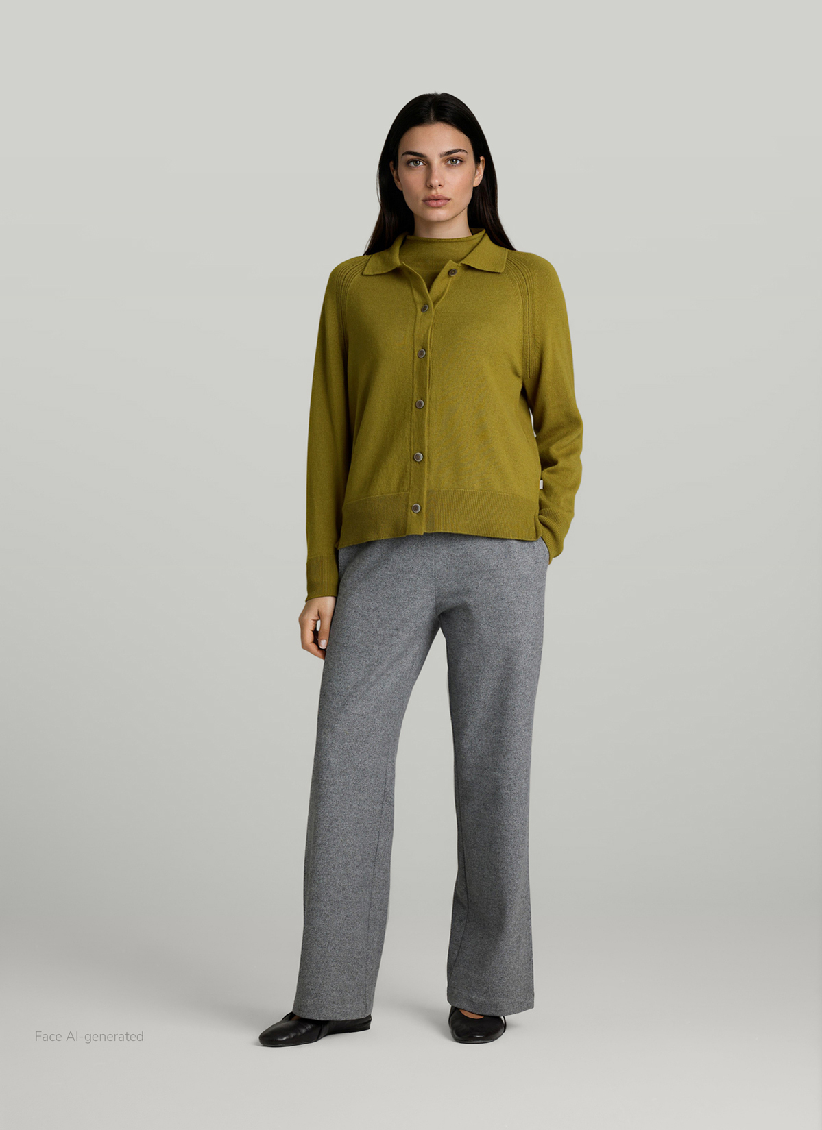 Strickjacke lang, Autumn Forest Detailansicht 2