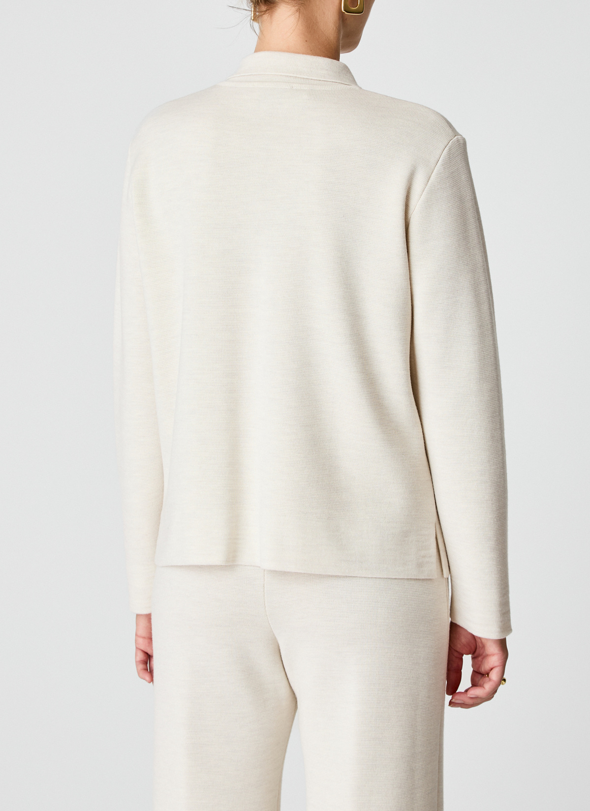 Strickjacke lang, Off White Detailansicht 1