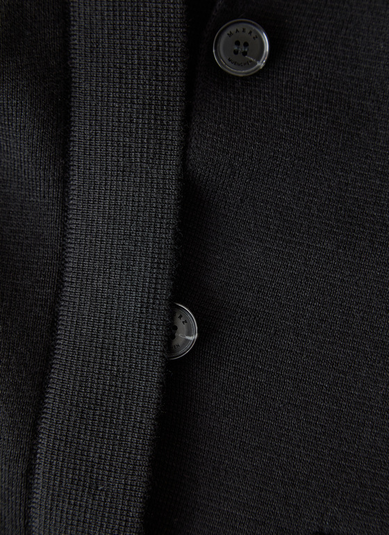 Strickjacke lang Black Frontansicht