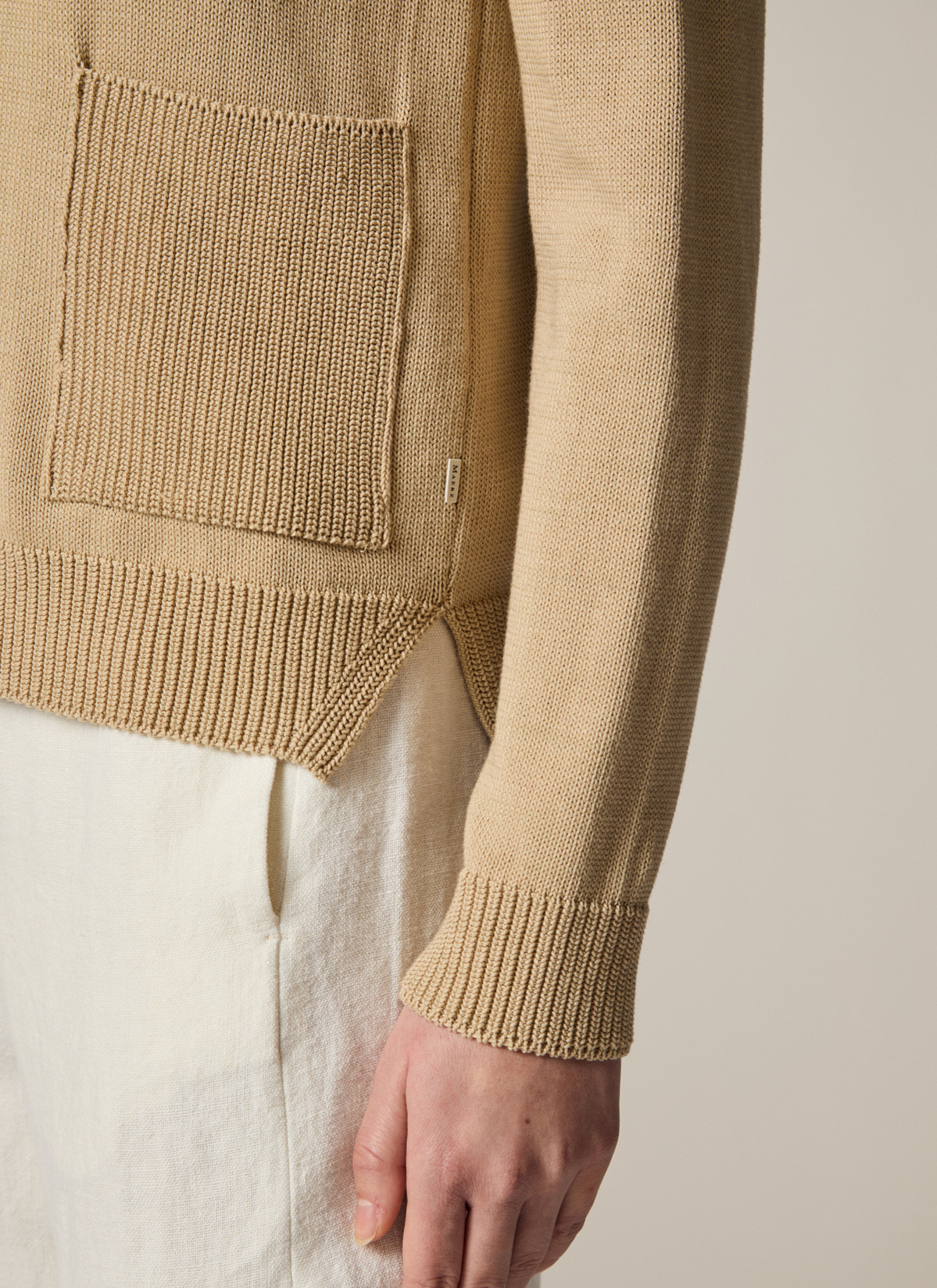 Strickjacke 1/1 Arm, Beach Brown Detailansicht 2