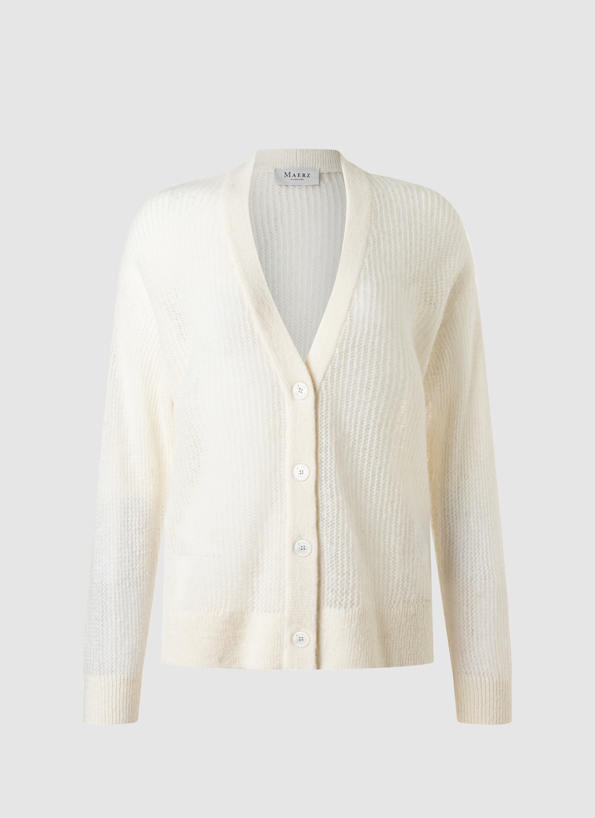 Strick Cardigan 1/1 Arm, New White 
