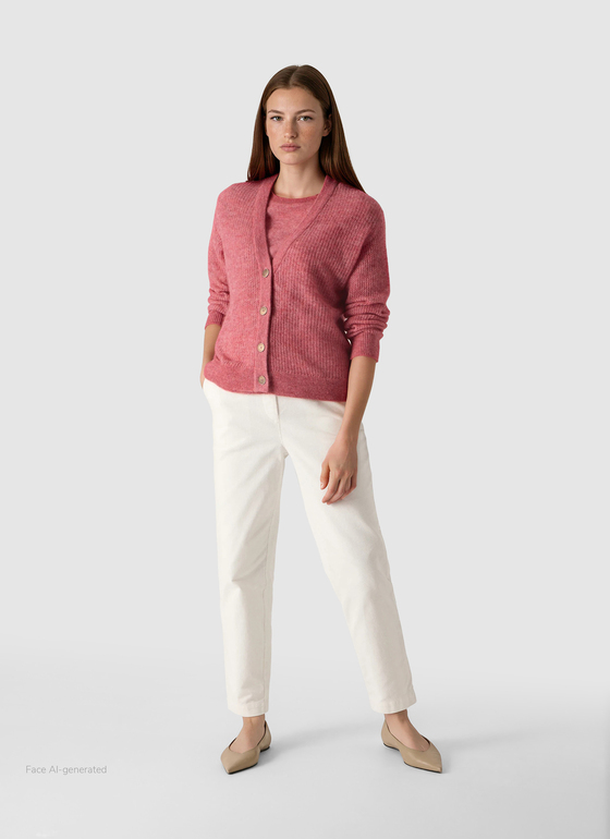 Strick Cardigan 1/1 Arm Desert Rose Frontansicht