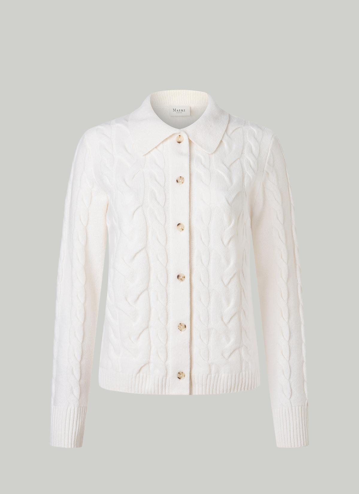 Strickjacke 1/1 Arm, New White
