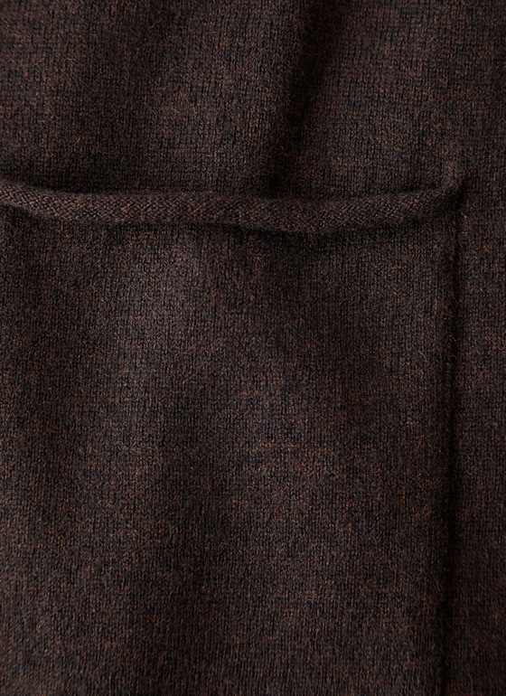 Strickjacke 1/1 Arm Dark Espresso Frontansicht