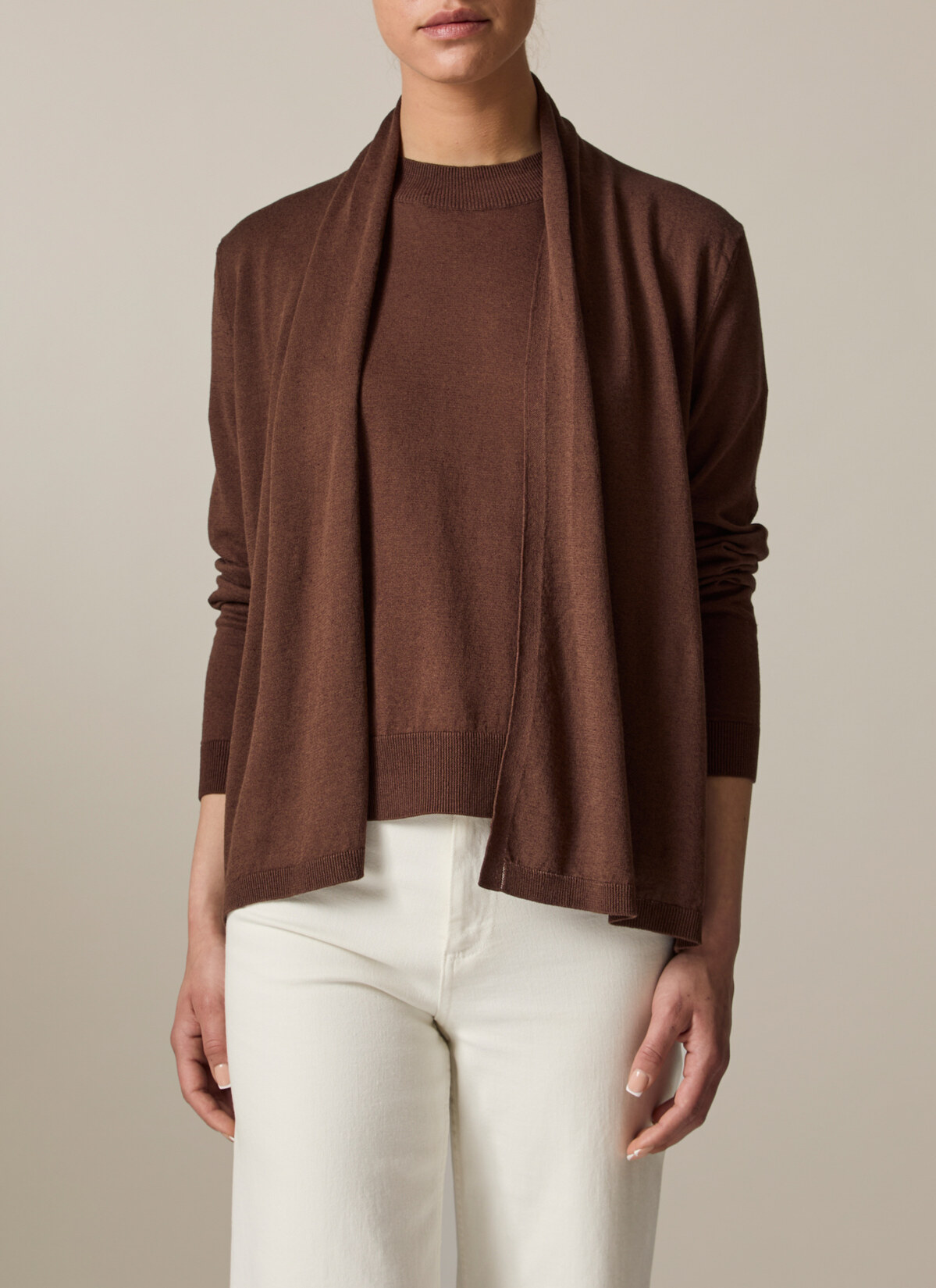 Cardigan, Dark Chocolate Frontansicht