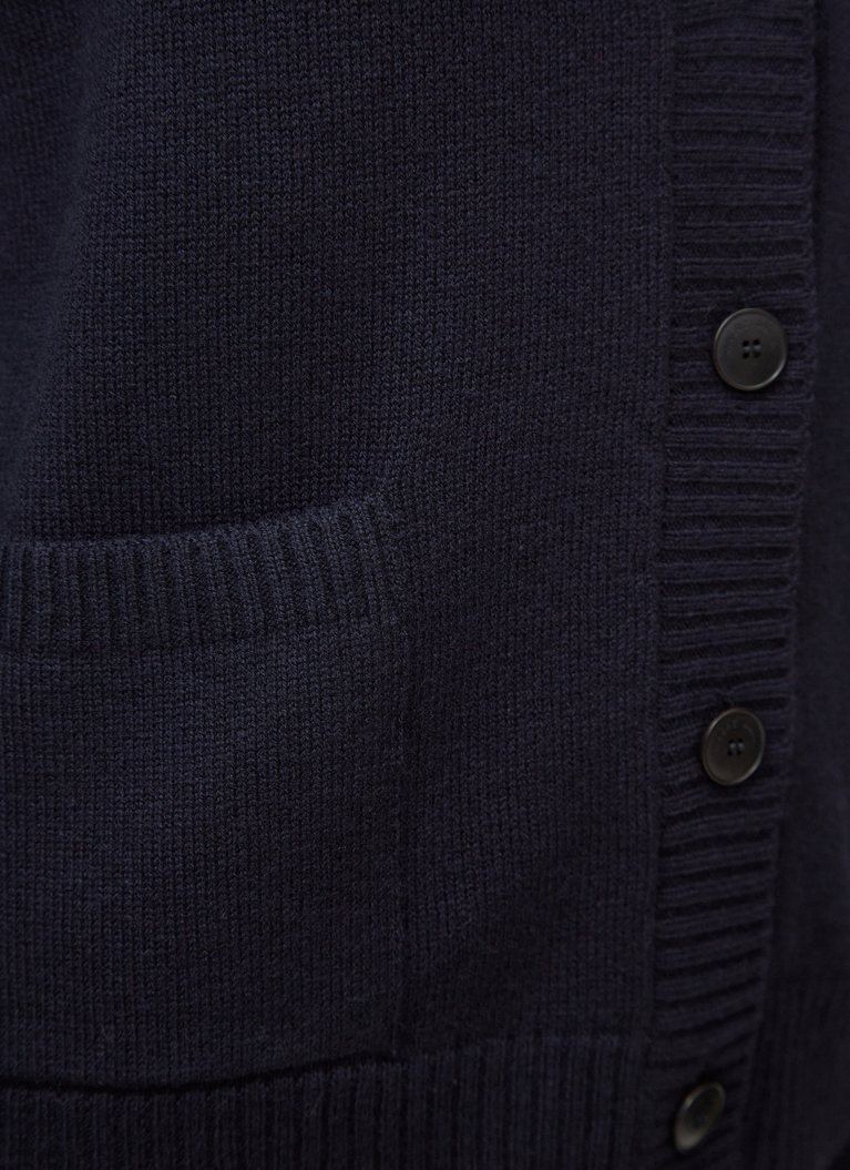 Strick Cardigan 1/1 Arm, Navy Detailansicht 2