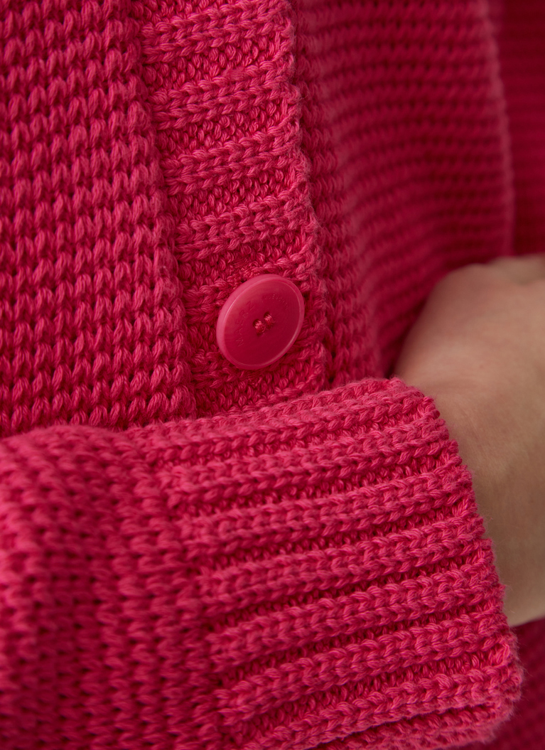 Strick Cardigan 1/1 Arm, Flush Pink Detailansicht 2