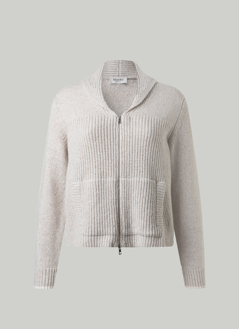 Strickjacke Zip 1/1 Arm width=