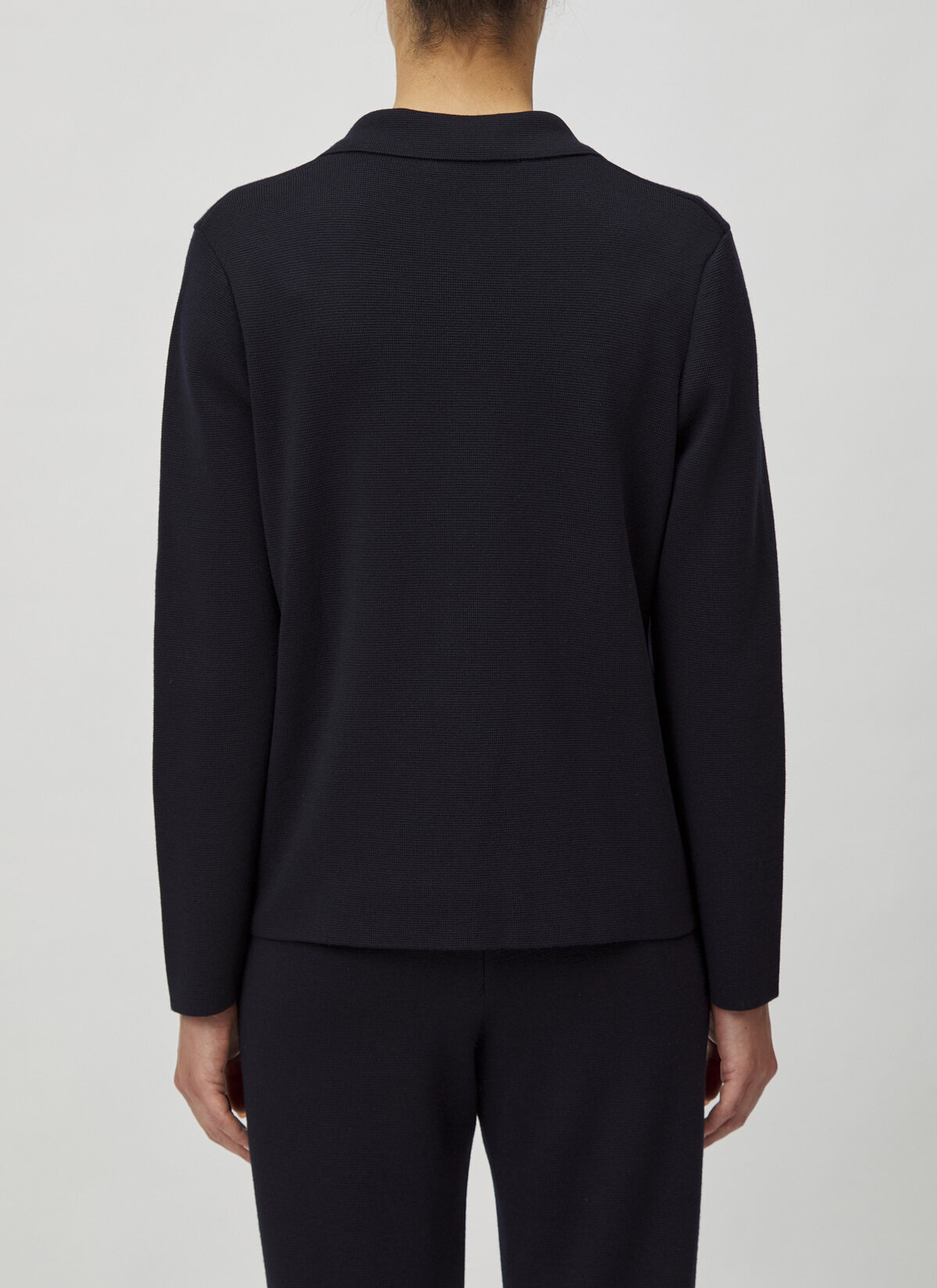 Strick Blazer, Navy Rückansicht