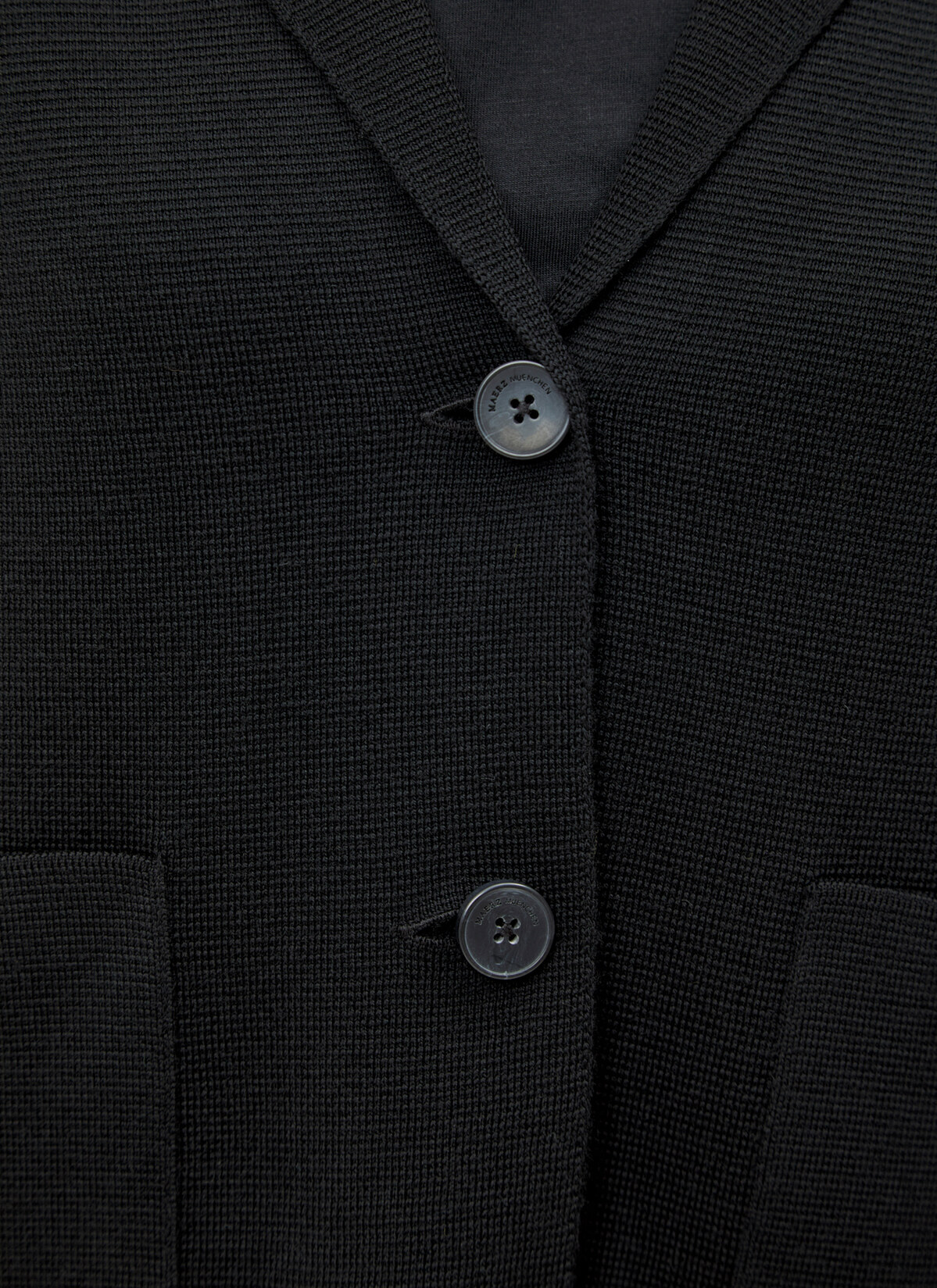 Strick Blazer, Black Detailansicht 1