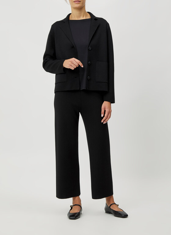 Strick Blazer Black Frontansicht