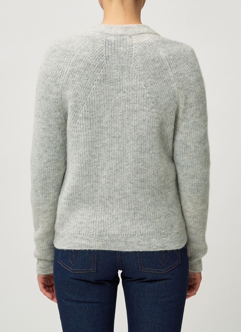 Strickjacke 1/1 Arm, Oat Milk Rückansicht