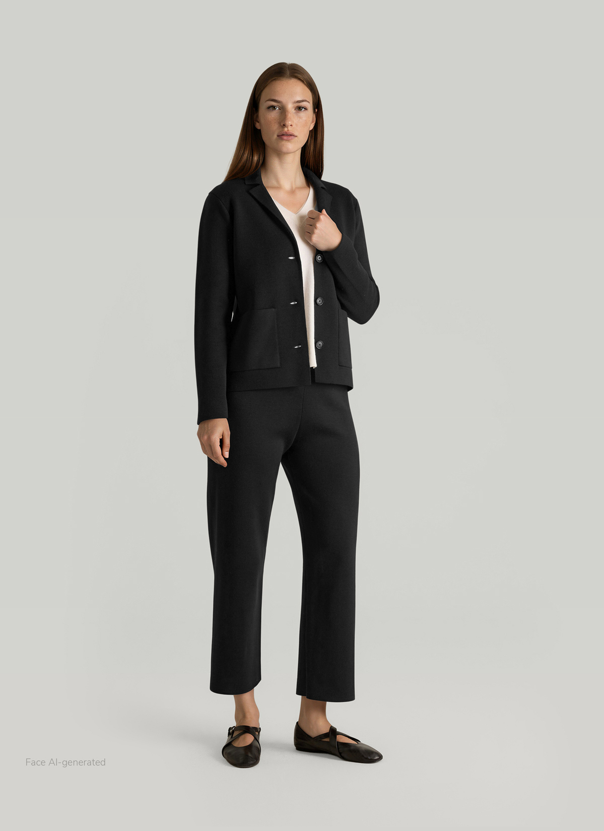 Strickjacke lang, Black Detailansicht 2