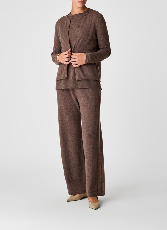Strickjacke Knopf 1/1 Arm Hardwood Frontansicht