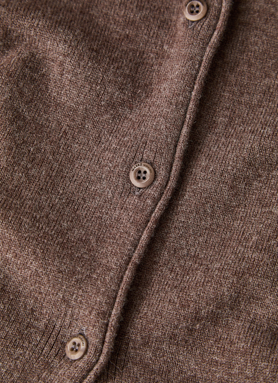 Strickjacke Knopf 1/1 Arm Hardwood Frontansicht
