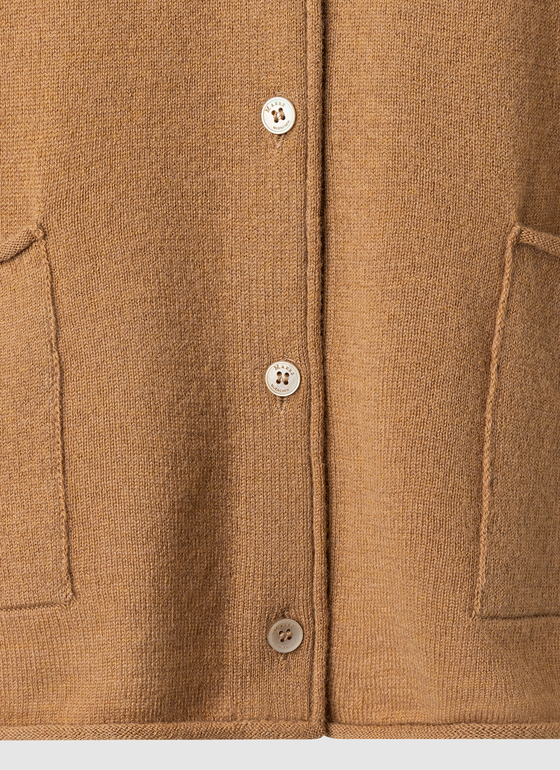 Strickjacke 1/1 Arm Pumpkin Spice Frontansicht
