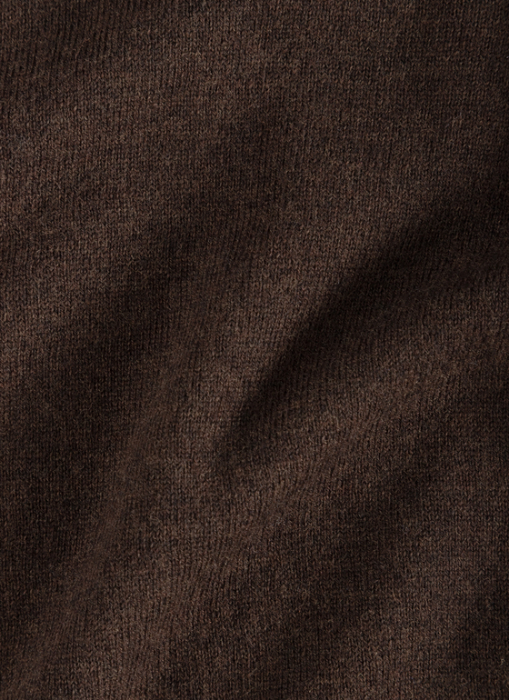 Strickjacke 1/1 Arm Dark Coffee Frontansicht