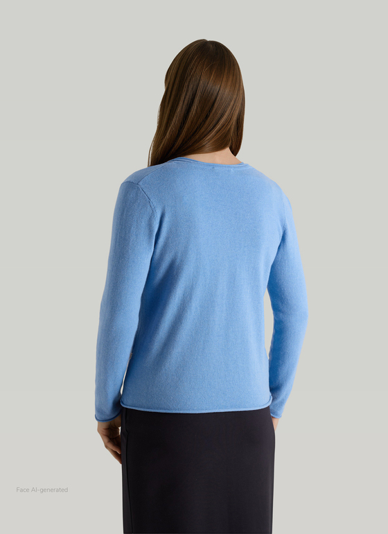 Strickjacke 1/1 Arm Dutch Blue Frontansicht