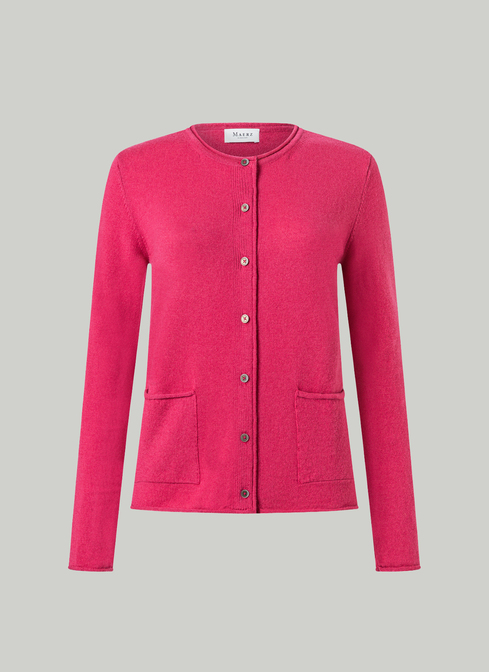 Strickjacke 1/1 Arm, Peony Red