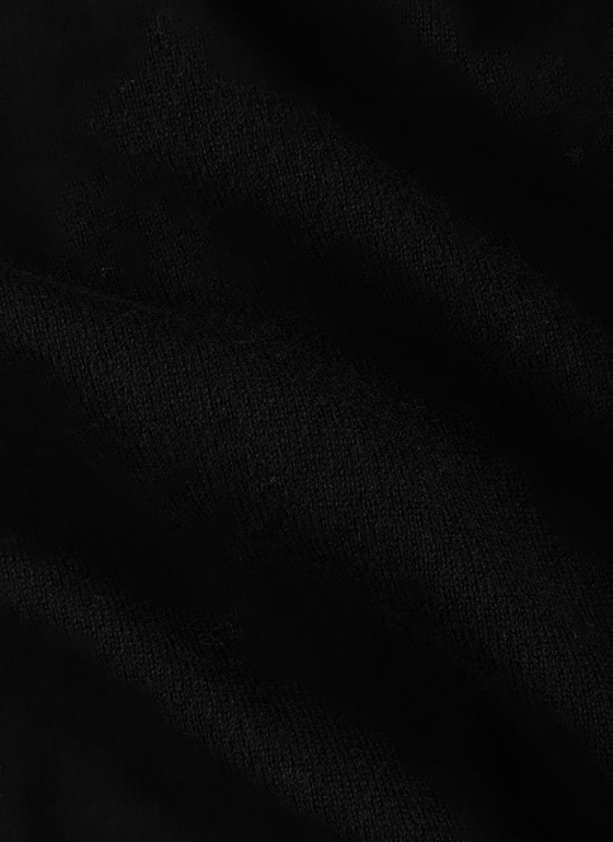 Strickjacke 1/1 Arm Black Frontansicht