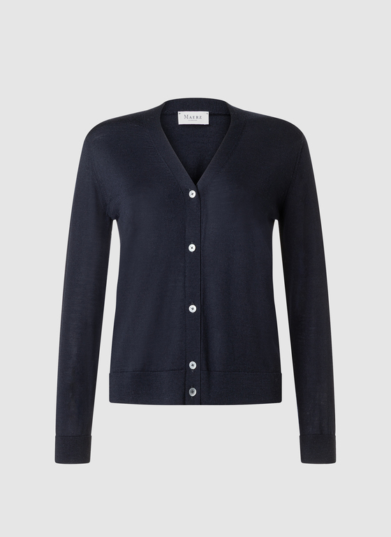 Strickjacke 1/1 Arm Navy Frontansicht