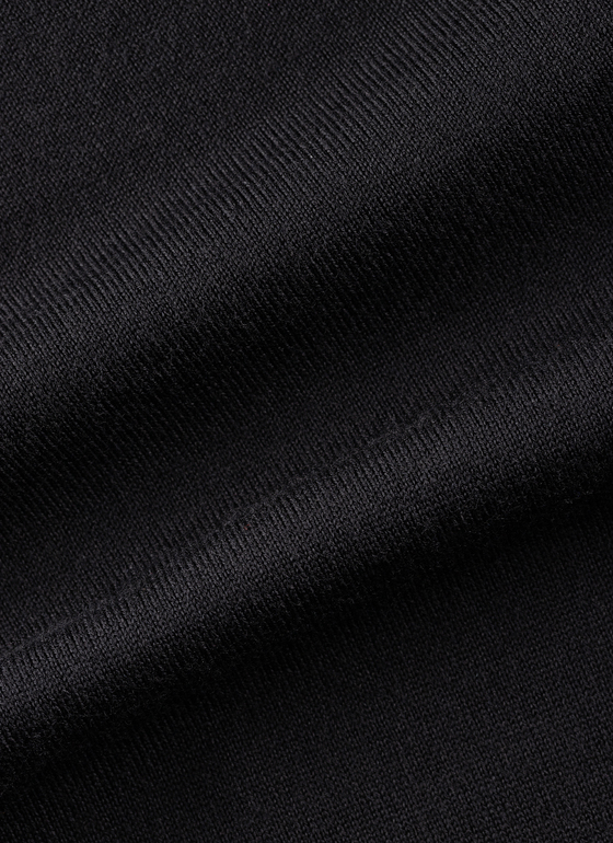 Strickjacke 1/1 Arm Black Frontansicht