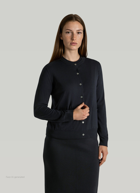 Strickjacke Knopf 1/1 Arm width=