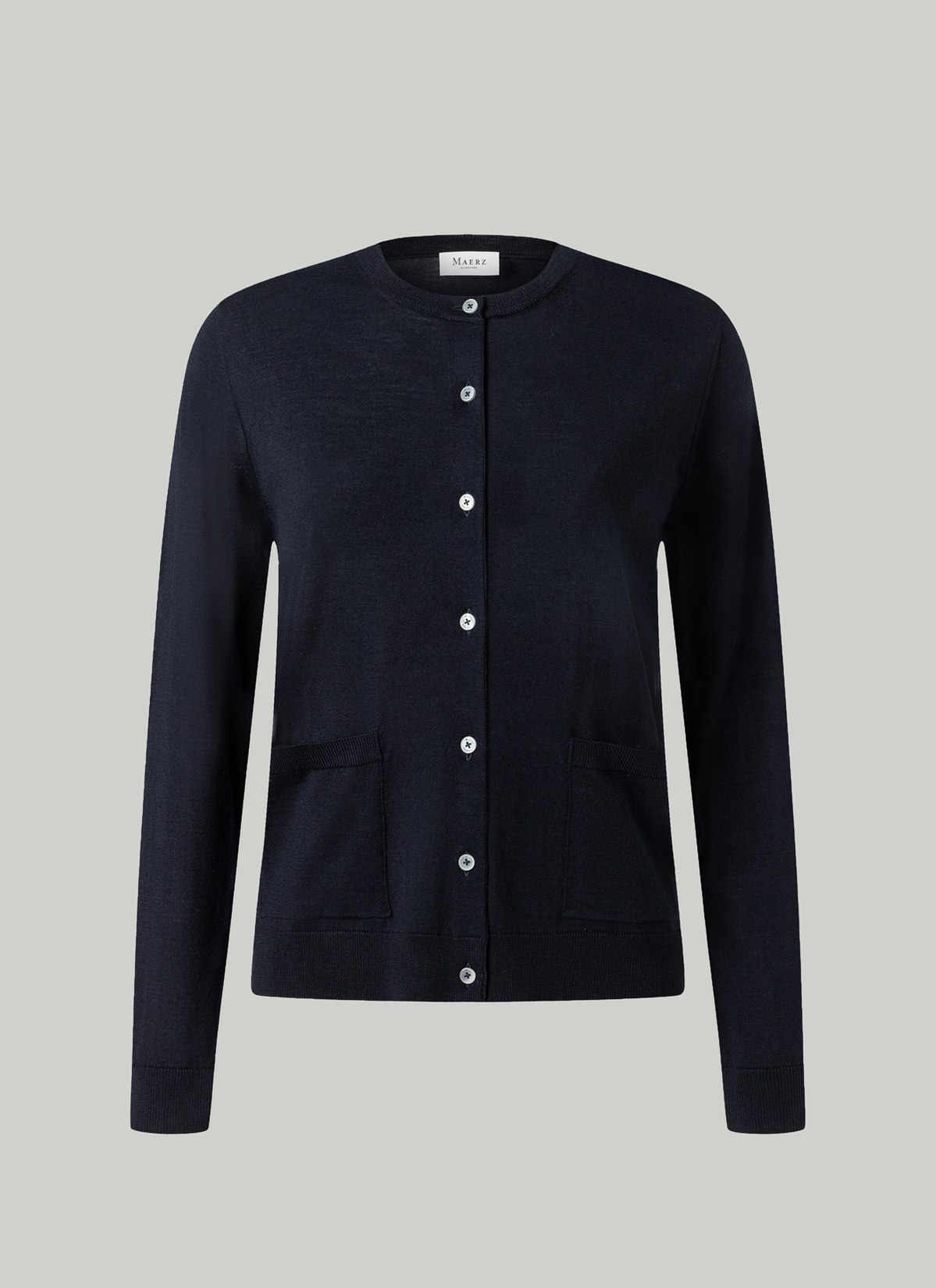 Strickjacke Knopf 1/1 Arm, Navy