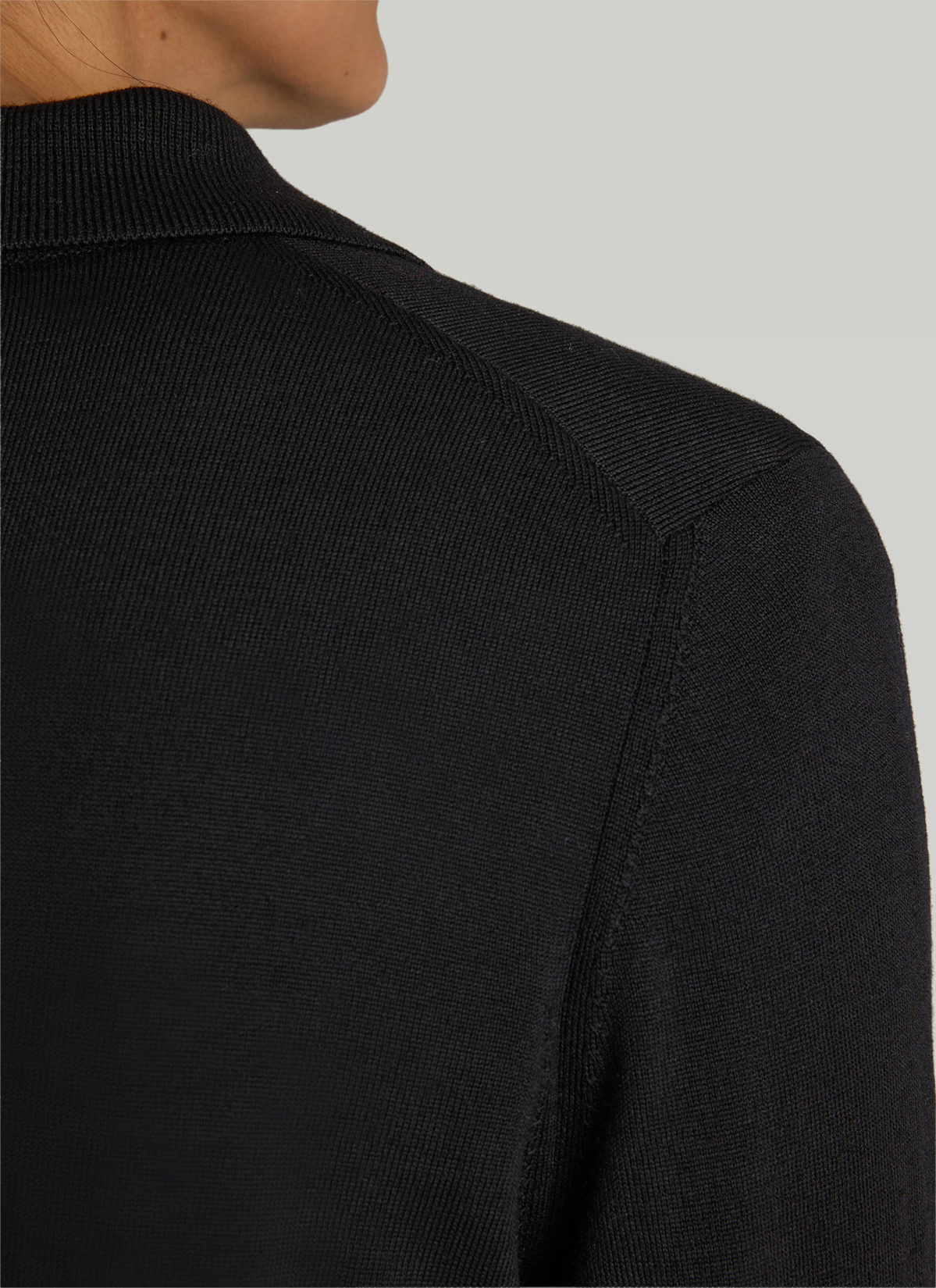 Strickjacke Knopf 1/1 Arm, Black Detailansicht 1