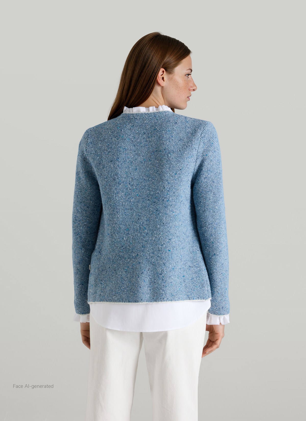 Strickjacke 1/1 Arm, Dutch Blue Rückansicht