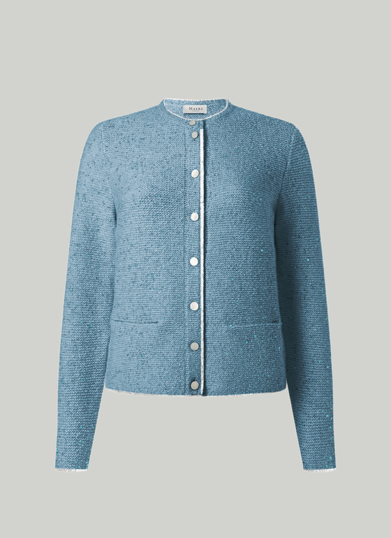 Strickjacke 1/1 Arm Dutch Blue Frontansicht