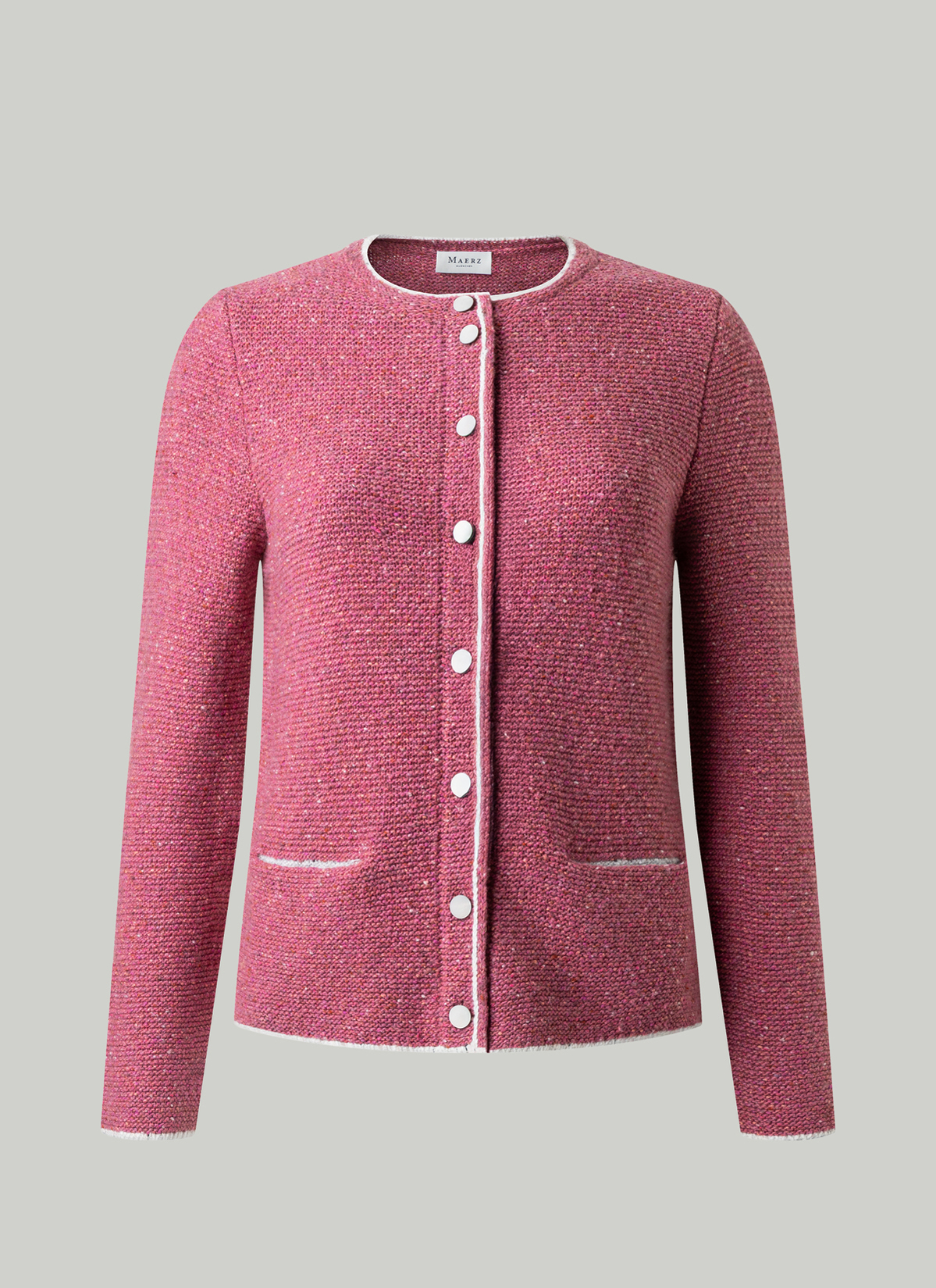 Strickjacke 1/1 Arm, Peony Red
