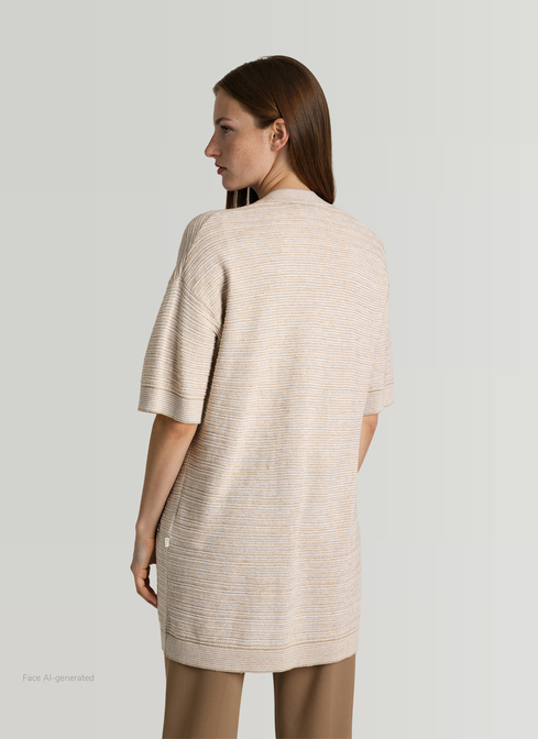 Jacke lang Strick width=