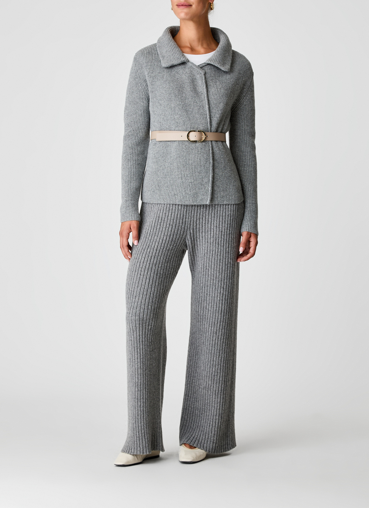 Strickjacke 1/1 Arm, Granite Grey Detailansicht 1