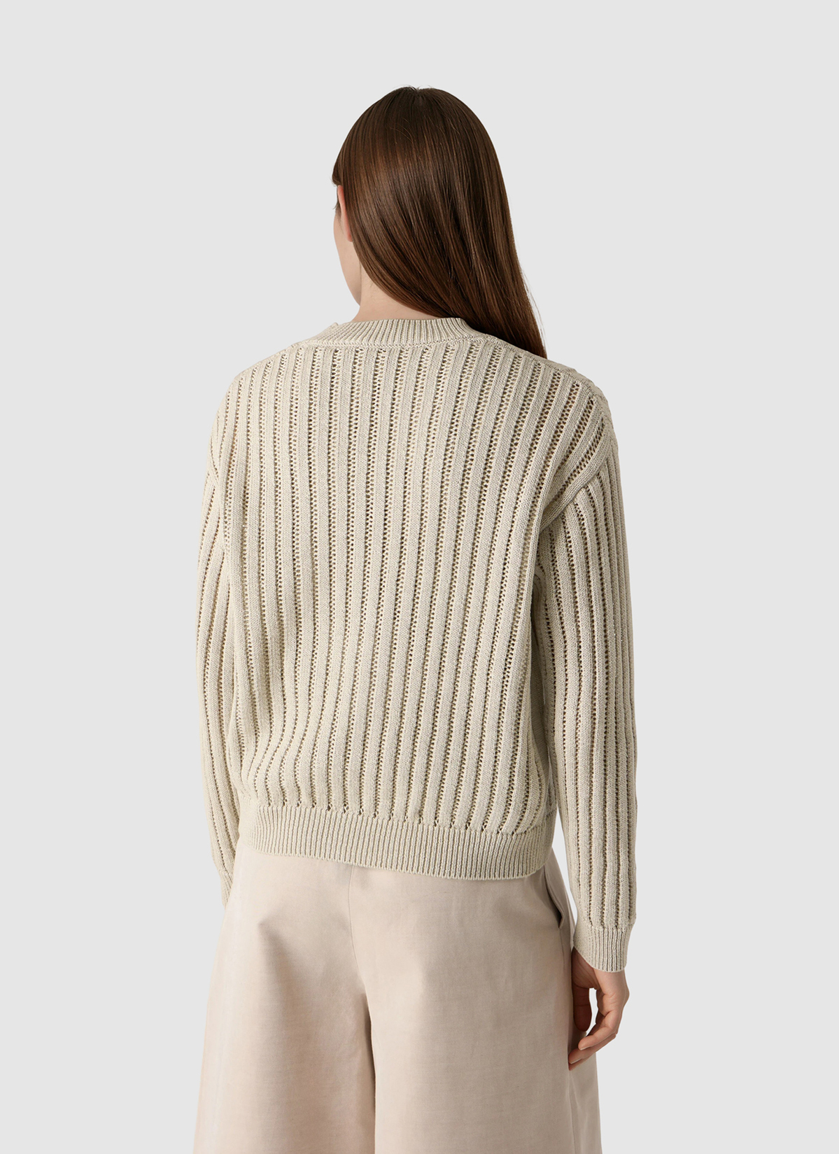 Strick Cardigan 1/1 Arm, Beach Rückansicht