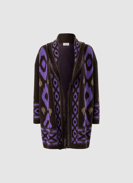 Strick Mantel Dark Espresso Frontansicht