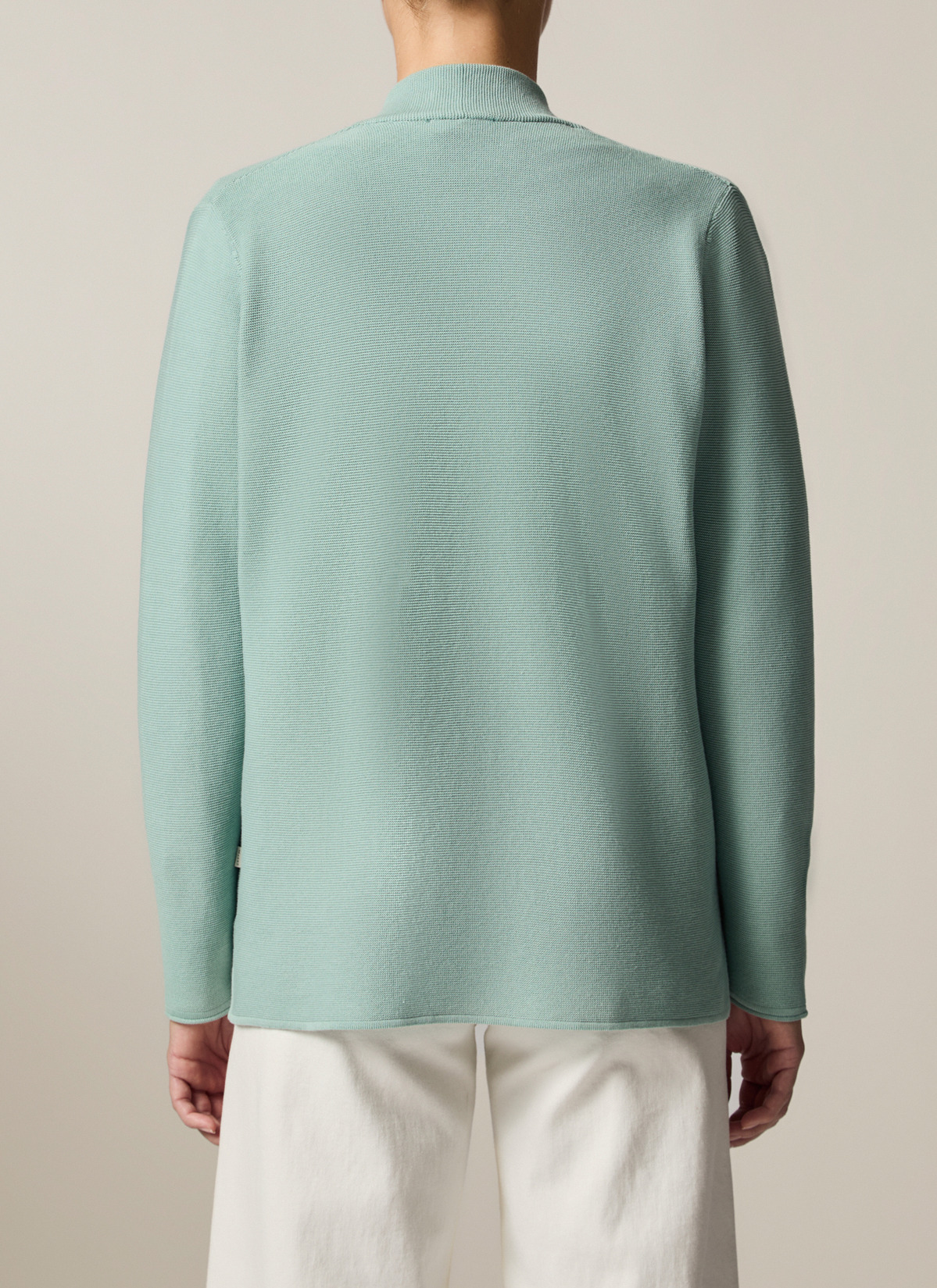 Strick Cardigan 1/1 Arm, Light Aqua Rückansicht