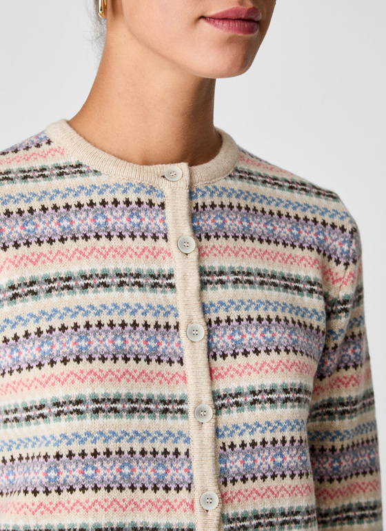 Strickjacke Knopf 1/1 Arm Pearl Frontansicht