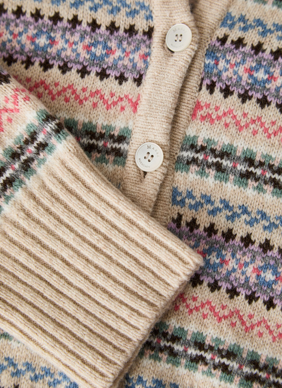 Strickjacke Knopf 1/1 Arm Pearl Frontansicht