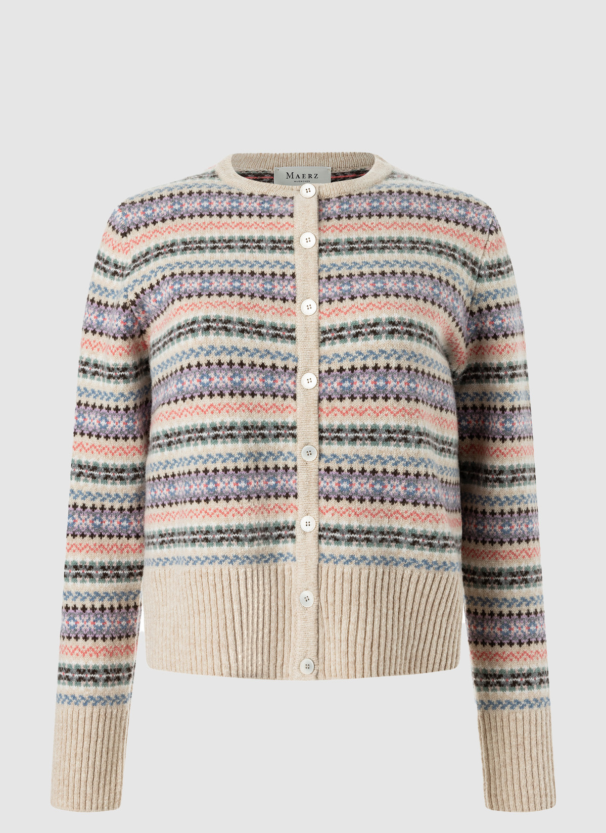 Strickjacke Knopf 1/1 Arm, Pearl 