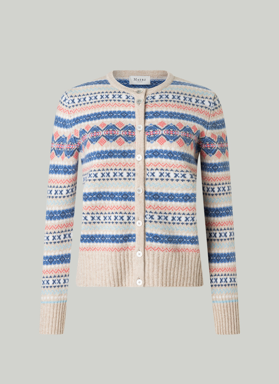 Strickjacke 1/1 Arm Frosted Dune Frontansicht