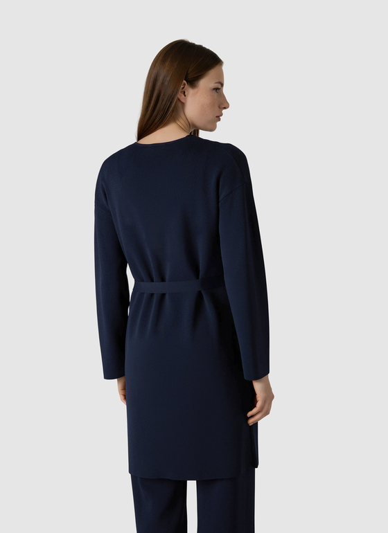 Strick Mantel Navy Frontansicht