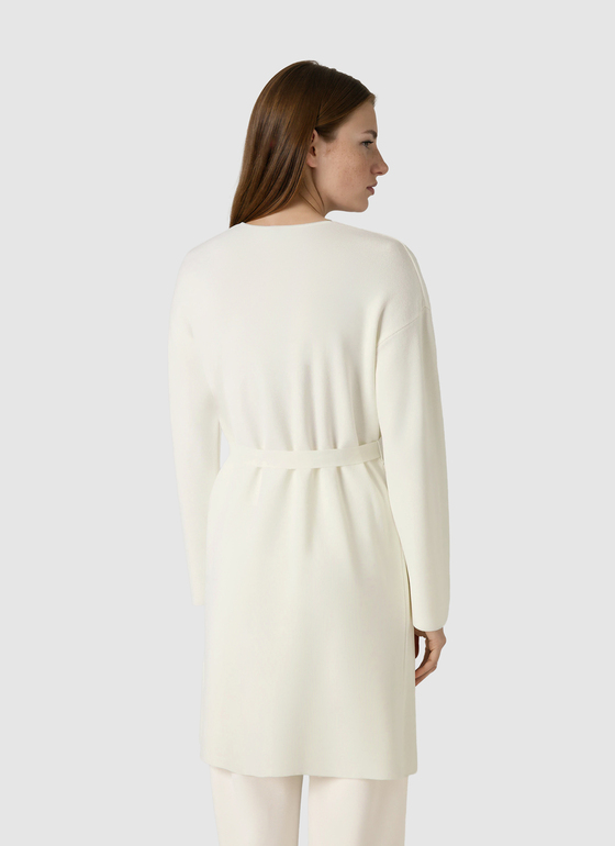 Strick Mantel Off White Frontansicht