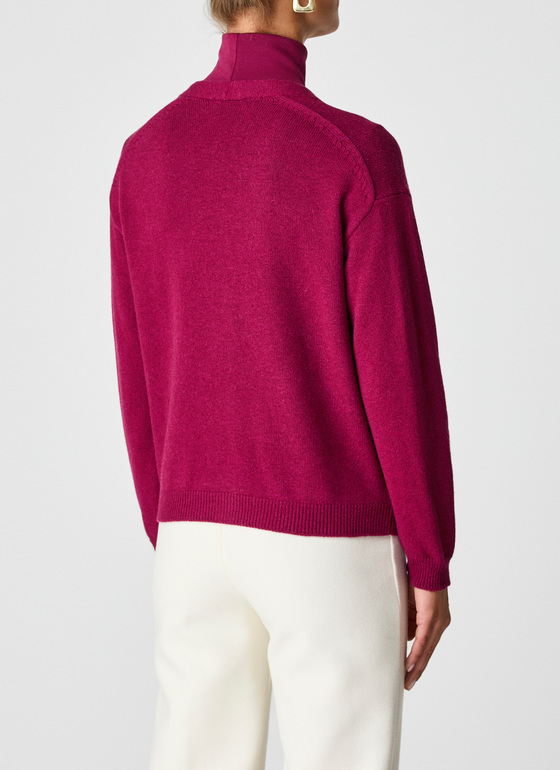 Strickjacke Bordeaux Frontansicht