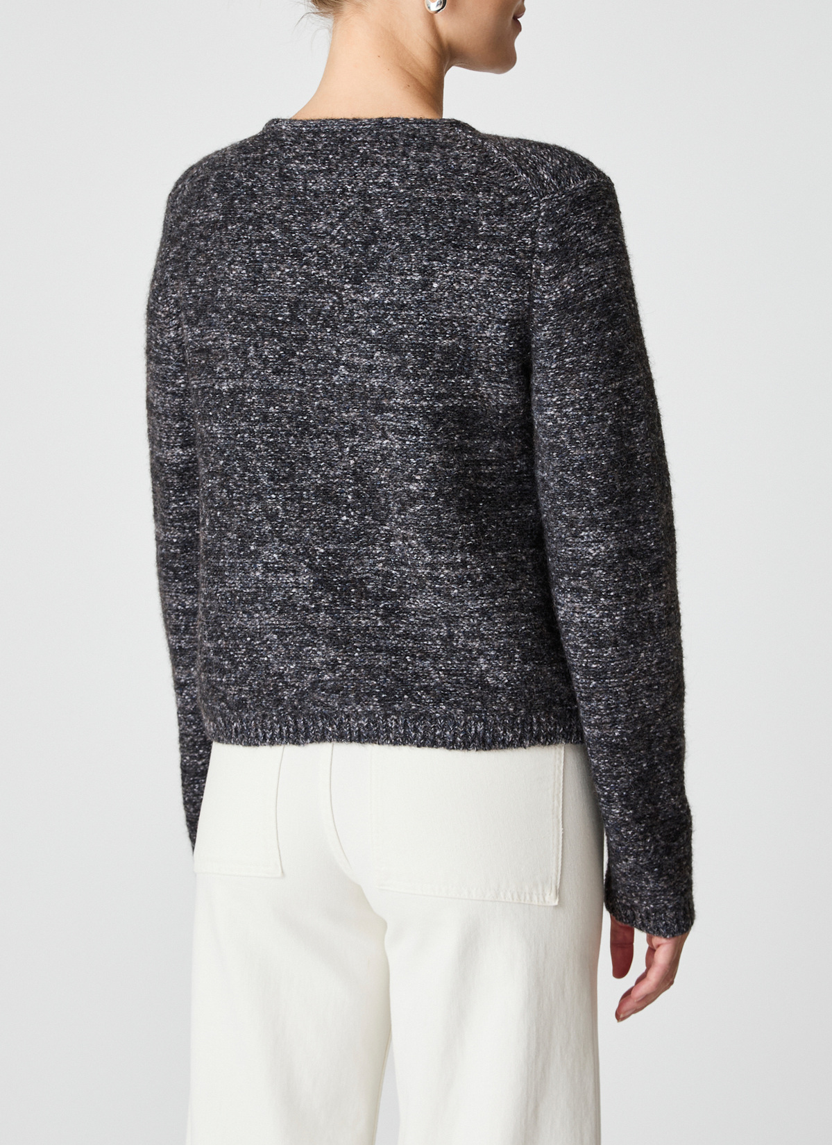 Strickjacke 1/1 Arm, Black Rückansicht
