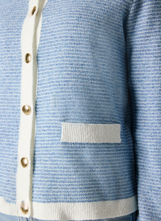 Strickjacke Knopf 1/1 Arm Endless Sky Frontansicht