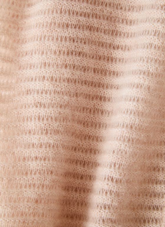 Strickjacke 1/1 Arm Pastel Peach Frontansicht