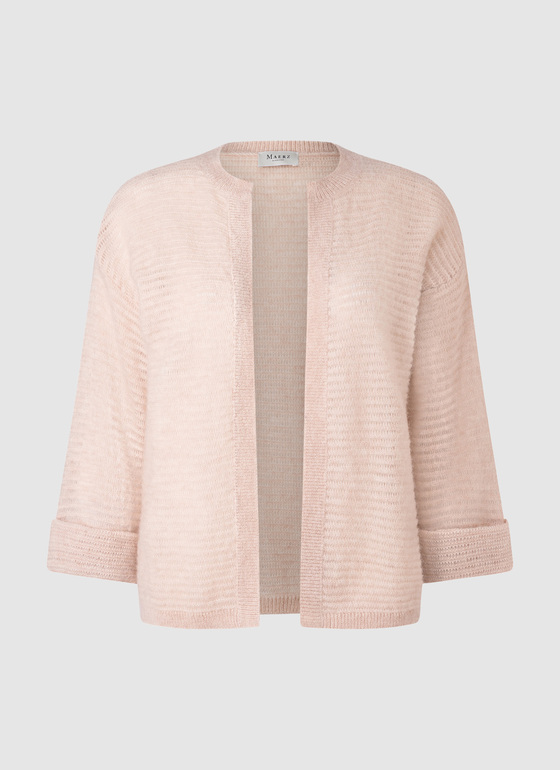 Strickjacke 1/1 Arm Pastel Peach Frontansicht