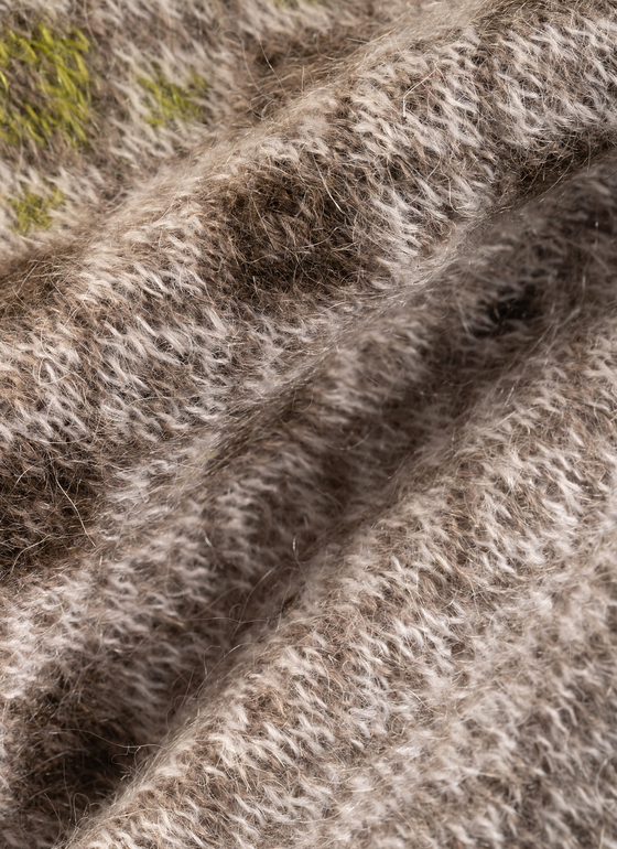 Strickjacke 1/1 Arm Taupe Grey Frontansicht