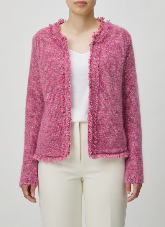 Strickjacke 1/1 Arm Classic Orchid Frontansicht